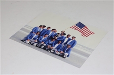 1991 Team USA Ryder Cup at Kiawah Island Team Photo on Beach w/USA Flag
