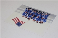 1991 Team USA Ryder Cup at Kiawah Island Team Photo on Beach w/USA Flag