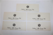 Five (5) 1979 PGA Championship at Oakland Hills Official Scorecards - David Graham Winner
