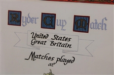 Both Teams Signed 1971 Ryder Cup at Warson Country Club Large Plaque JSA ALOA