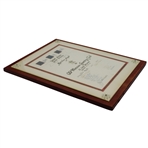 Both Teams Signed 1971 Ryder Cup at Warson Country Club Large Plaque JSA ALOA