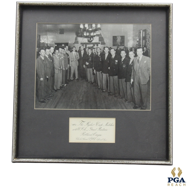 1947 Ryder Cup Team Photo - Framed