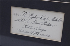 1947 Ryder Cup Team Photo - Framed