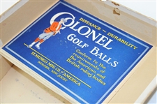 1920’s The Click Meshed Marking St. Mungo Mfg. Co. Colonel Golf Balls Box