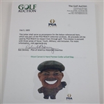 Wood Carved & Hand Painted Golfer w/Golf Bag 