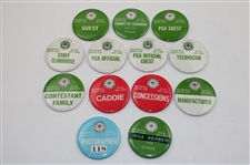 1972 PGA Championship at Oakland Hills News Kit w/Parking Passes, Media Bag, 13 Pinbacks & more