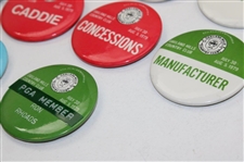 1972 PGA Championship at Oakland Hills News Kit w/Parking Passes, Media Bag, 13 Pinbacks & more