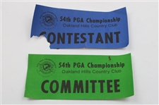 1972 PGA Championship at Oakland Hills News Kit w/Parking Passes, Media Bag, 13 Pinbacks & more