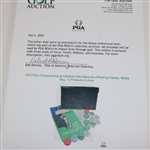 1972 PGA Championship at Oakland Hills News Kit w/Parking Passes, Media Bag, 13 Pinbacks & more
