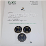 Three (3) Undated PGA Cup Matches Circle Bullion Crests Patches