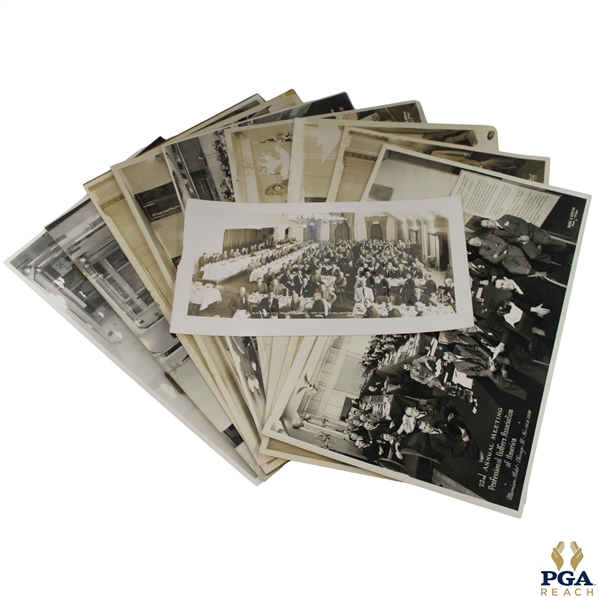 Ten (10) PGA of America Annual Meeting Oversize Original Photos - 1934-1954