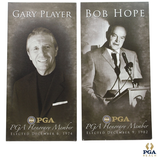 Gary Player & Bop Hope Honorary PGA Member Canvas Prints - Elected 12/6/74 & 12/9/82 