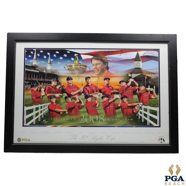 2008 Ryder Cup at Valhalla US Team Poster - Framed
