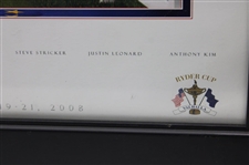 2008 Ryder Cup at Valhalla US Team Poster - Framed