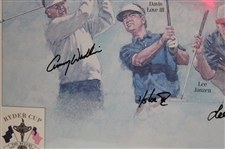 1993 Ryder Cup Team USA at the Belfry Facsimile Signed Poster - Framed