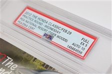 Tiger Woods Signed 2012 The Honda Classic Wednesday Ticket PSA EX 5 AUTO 10