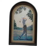 Golfer Swinging Presentation Print - Framed