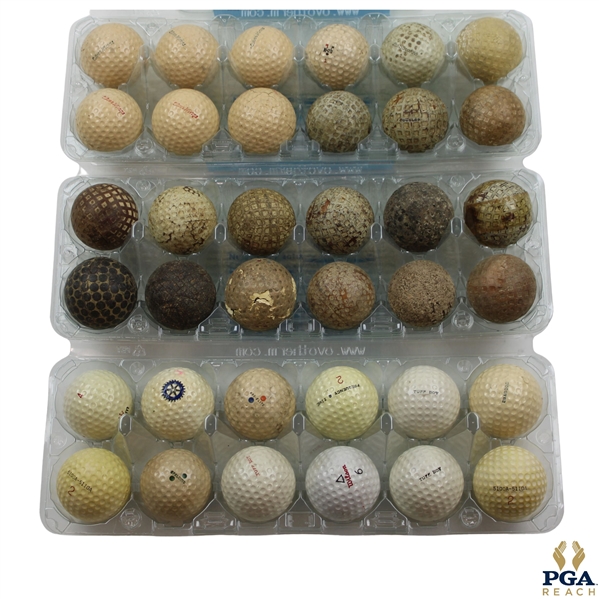 Three (3) Dozen Vintage & Classic Mesh, Bramble & other Golf Balls