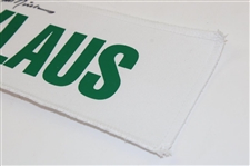 Jack Nicklaus Signed 'Nicklaus' Caddie Jacket White w/Green Nameplate JSA ALOA