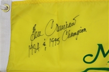 Ben Crenshaw Signed Classic 1995 Masters Yellow w/Green Outline Screen Flag w/Dates JSA ALOA