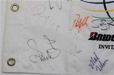 McIlroy, DJ, Els and Many Others Signed World Golf Championship Flag JSA ALOA