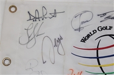 McIlroy, DJ, Els and Many Others Signed World Golf Championship Flag JSA ALOA