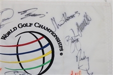 McIlroy, DJ, Els and Many Others Signed World Golf Championship Flag JSA ALOA
