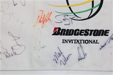 McIlroy, DJ, Els and Many Others Signed World Golf Championship Flag JSA ALOA