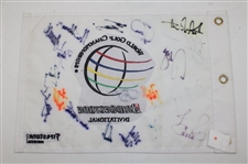 McIlroy, DJ, Els and Many Others Signed World Golf Championship Flag JSA ALOA