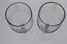 Pair of Augusta National Golf Club Members Logo White Wine Glasses