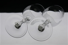 Pair of Augusta National Golf Club Members Logo White Wine Glasses