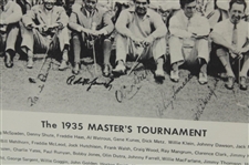 1935 Masters Tournament Field Shot In Front of Club House Poster - Framed
