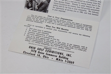 c.1962 Jack Nicklaus Ohio Golf Exhibition Advertising Card Feat US Open Win