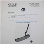 Jack Nicklaus MacGregor 20th Response ZT MI615 Putter Displayed in WGHoF Locker