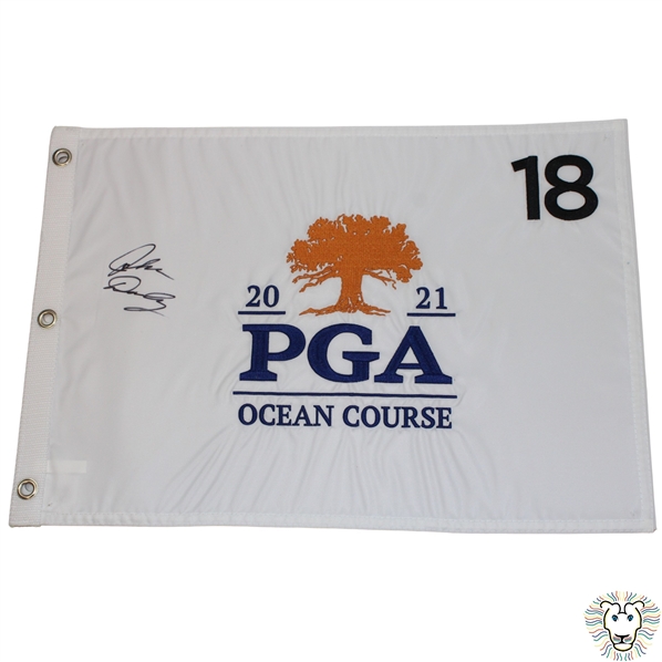 John Daly Signed 2021 PGA Championship at Kiawah Island Embroidered Flag JSA ALOA