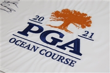 John Daly Signed 2021 PGA Championship at Kiawah Island Embroidered Flag JSA ALOA