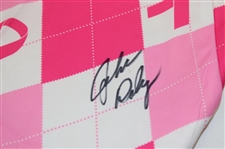 John Daly Signed Personal Pink Tartan Cancer Ribbon LoudMouth Shorts JSA ALOA