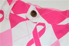 John Daly Signed Personal Pink Tartan Cancer Ribbon LoudMouth Shorts JSA ALOA