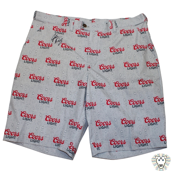 John Daly Signed Personal Coors Light Grey LoudMouth Shorts JSA ALOA