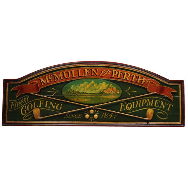 Mcmullen & Perth Finest Golfing Equipment Since 1847 Wooden Sign