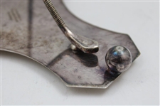 J. Crighton & Co George Street Edinburgh Tri-Club Sterling Silver Inkwell/Candle Holder Stand