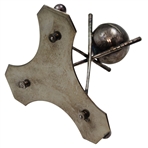 J. Crighton & Co George Street Edinburgh Tri-Club Sterling Silver Inkwell/Candle Holder Stand