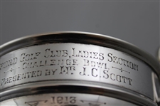 1913 Ilford GC Ladies Section Sterling Silver Challenge Bowl Trophy Presented by Mr. J. C. Scott Won by Miss A. Hart
