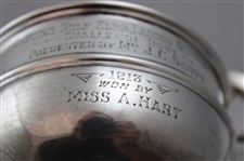 1913 Ilford GC Ladies Section Sterling Silver Challenge Bowl Trophy Presented by Mr. J. C. Scott Won by Miss A. Hart