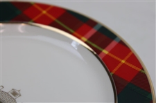 Six (6) Augusta National Clubhouse 2025 Holiday Party Red Checker Pattern Porcelain Dishes