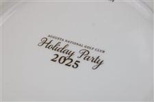 Six (6) Augusta National Clubhouse 2025 Holiday Party Red Checker Pattern Porcelain Dishes
