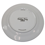 Six (6) Augusta National Clubhouse 2025 Holiday Party Red Checker Pattern Porcelain Dishes