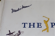 Tiger Woods & others Signed 2011 The Players Embroidered Flag JSA ALOA