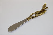 Augusta National Golf Club Exclusive Flowering Peach Marble Serving Platter w/Knife in Box by Artist Michael Aram