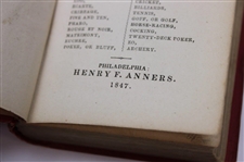 1847 'Hoyle's Games Improved: The Established Rules & Practice' Book with Mention of Goff/Golf